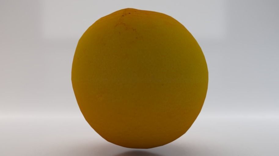 Orange  Low-poly 3D model_1