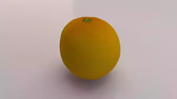 Orange  Low-poly 3D model