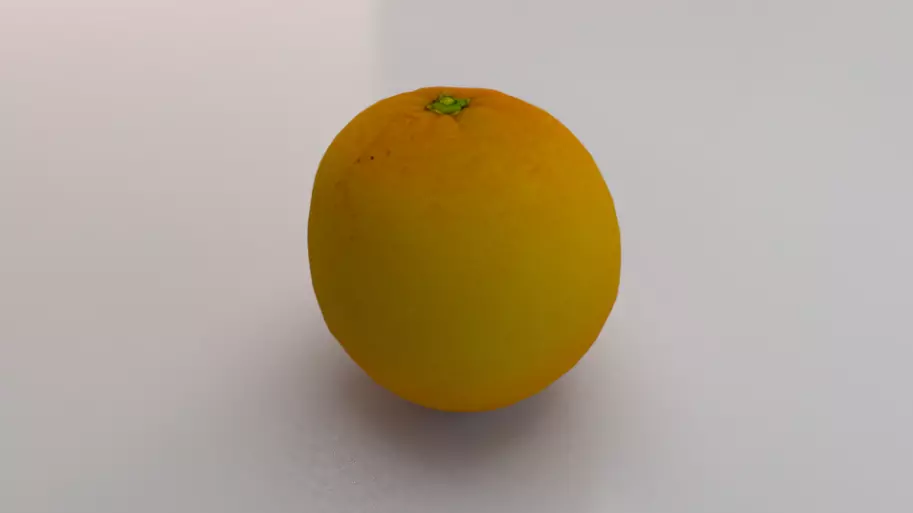 Orange  Low-poly 3D model_0