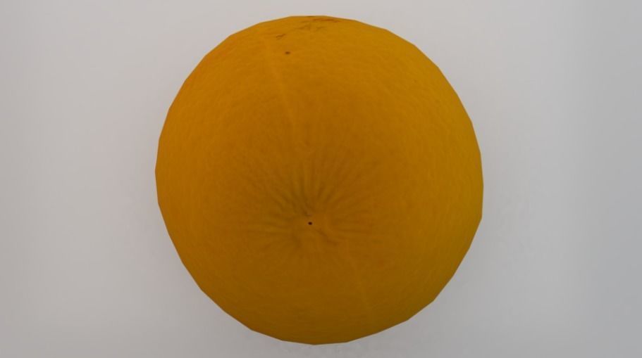Orange  Low-poly 3D model_3