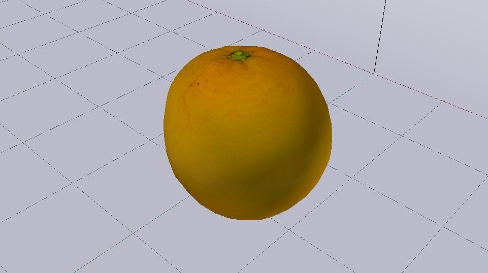 Orange  Low-poly 3D model_8