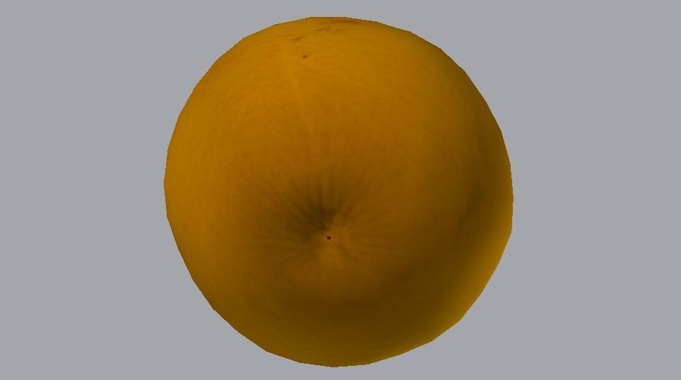 Orange  Low-poly 3D model_7