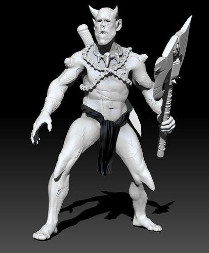 Orc  Fighter Zbrush Proyect 3D model