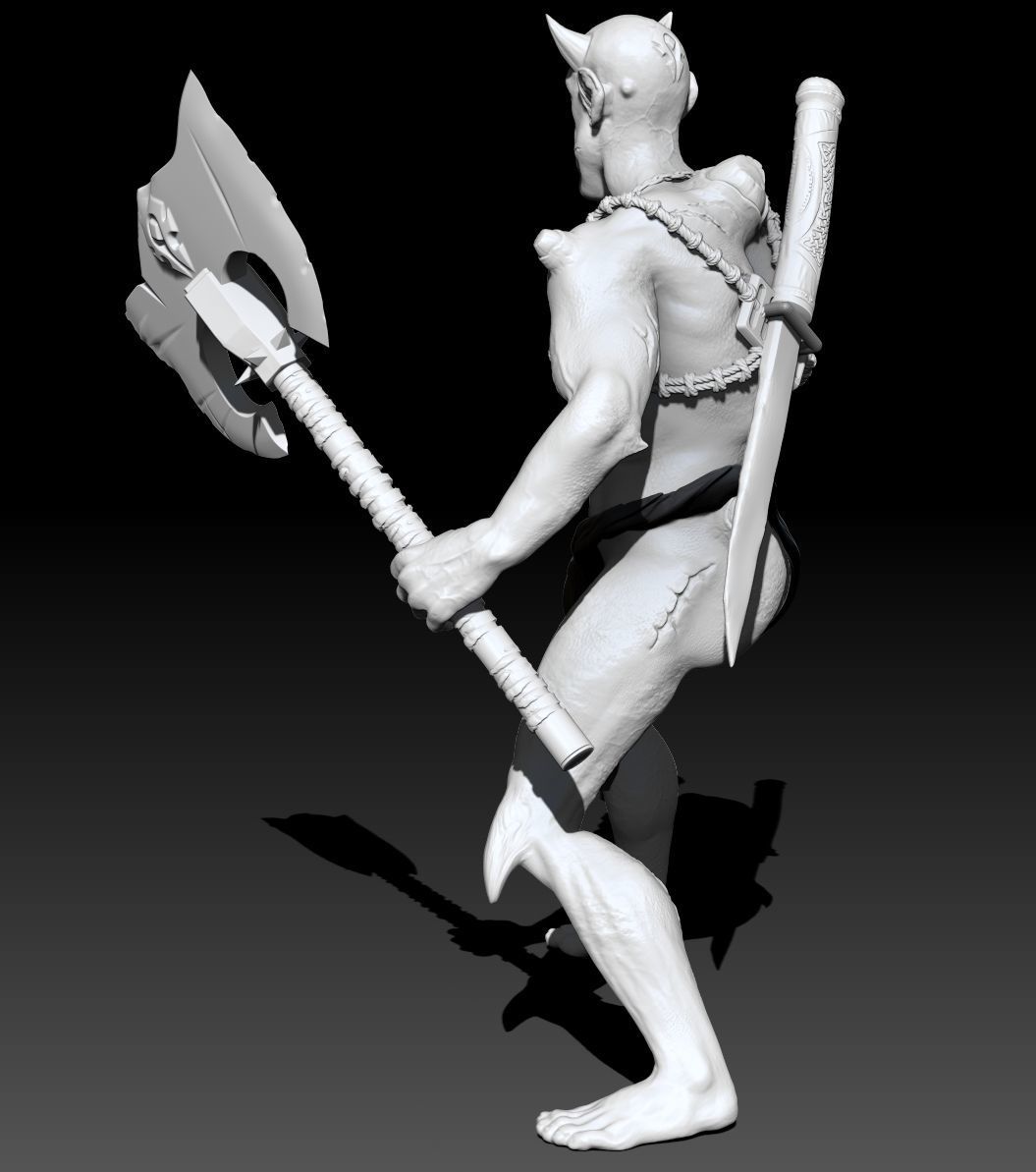 Orc  Fighter Zbrush Proyect 3D model_4