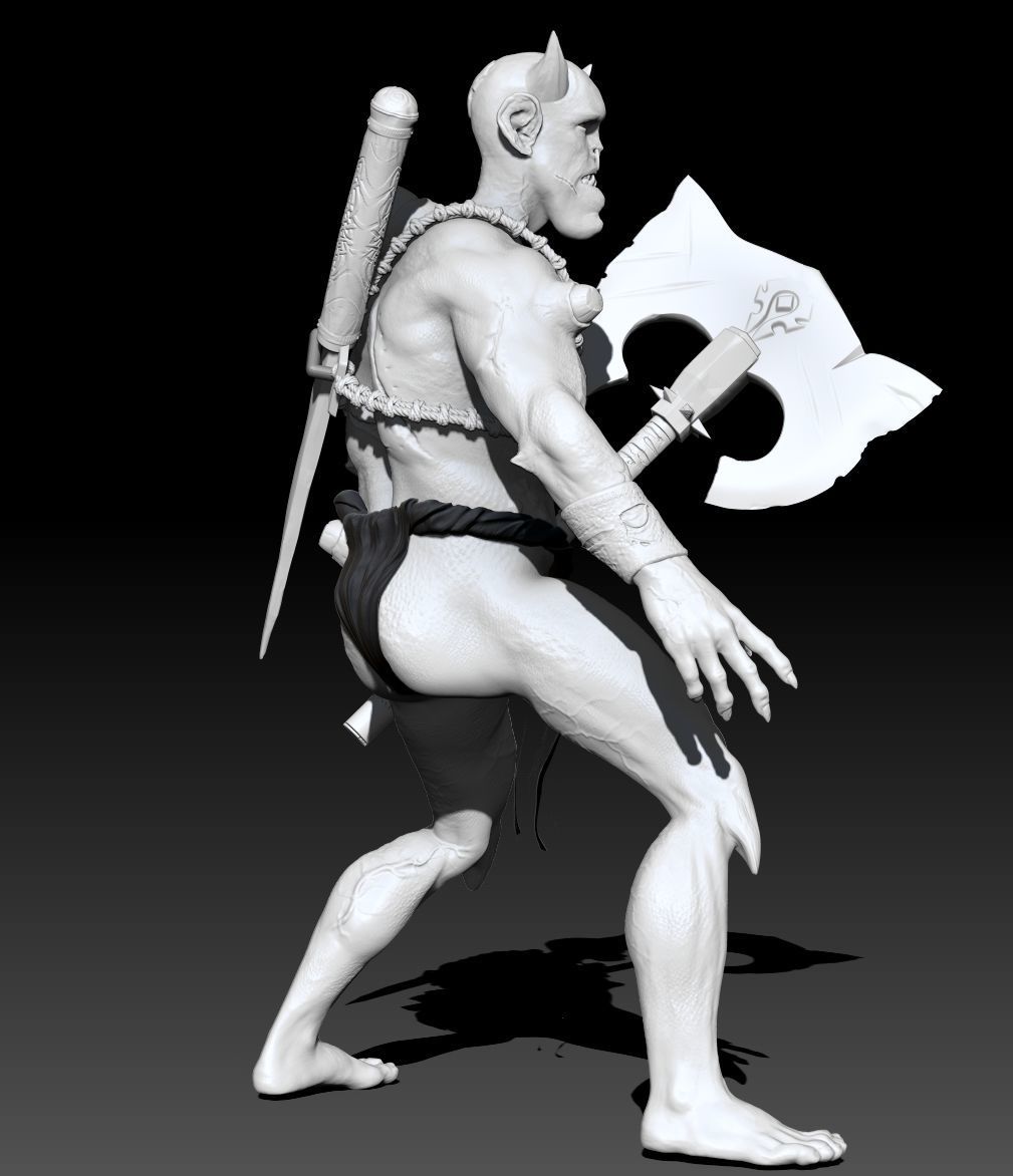 Orc  Fighter Zbrush Proyect 3D model_2