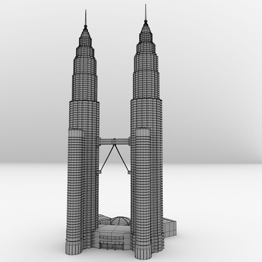 Petronas Twin Tower 3D model_4