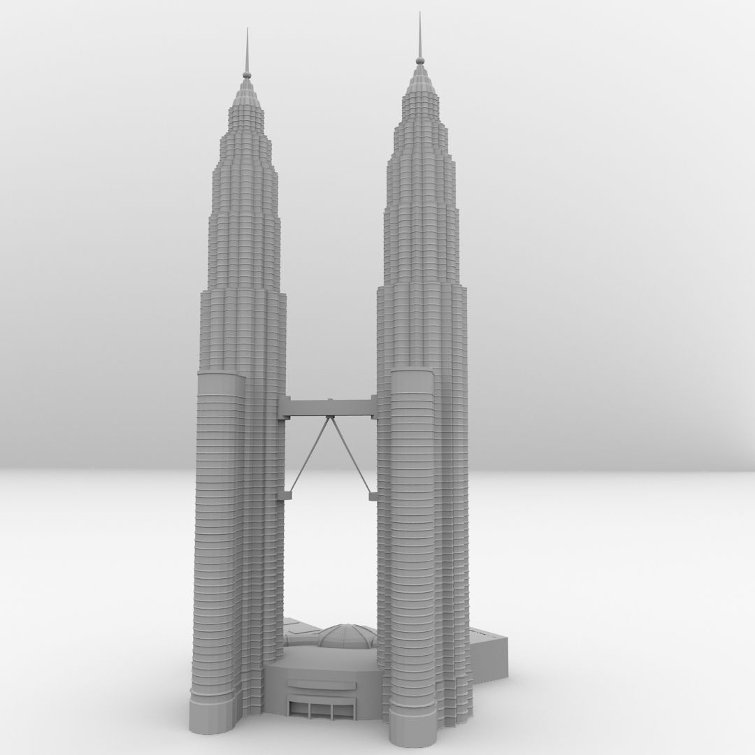 Petronas Twin Tower 3D model_3