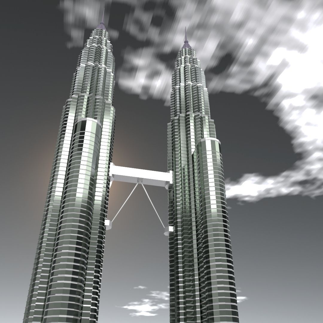 Petronas Twin Tower 3D model_2