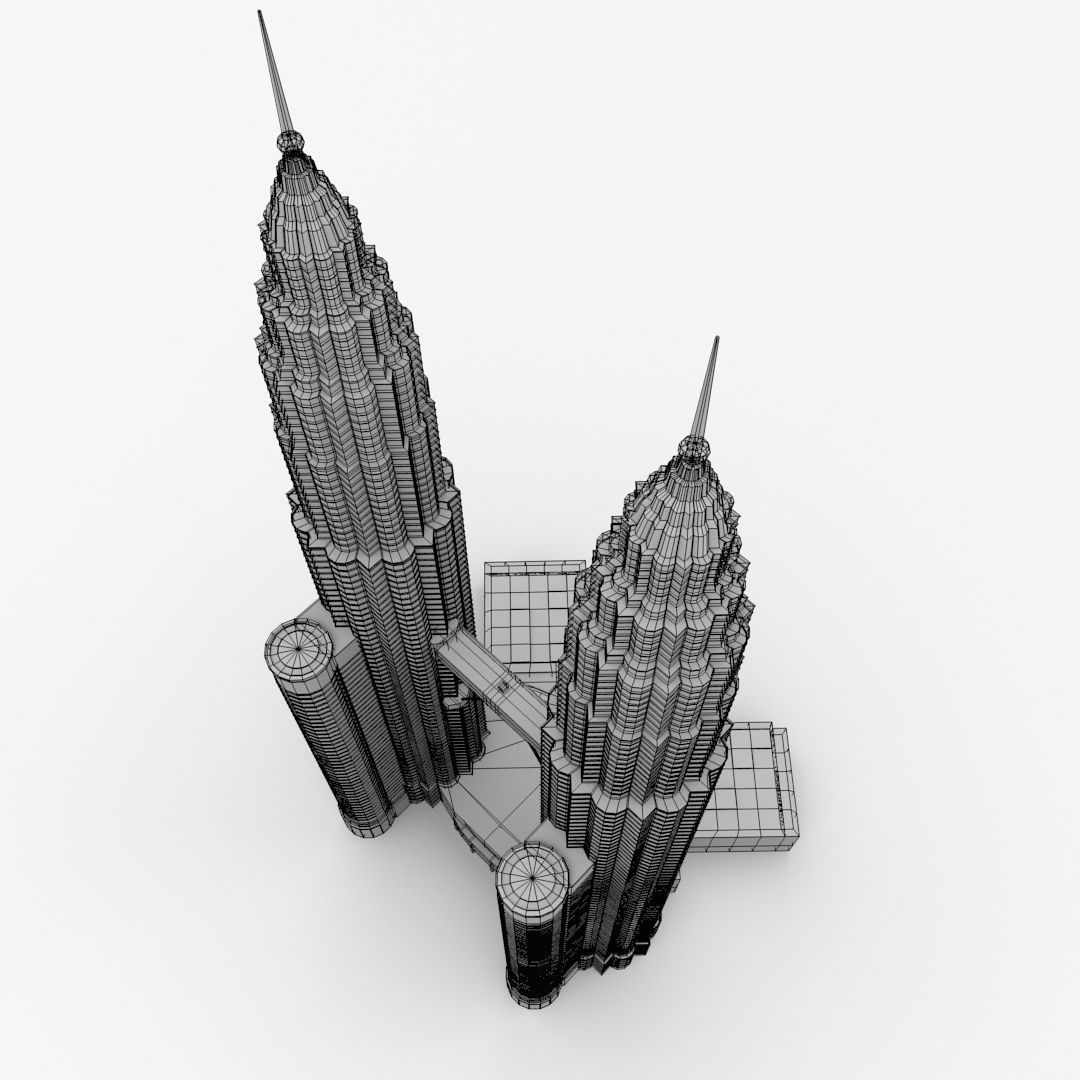 Petronas Twin Tower 3D model_5