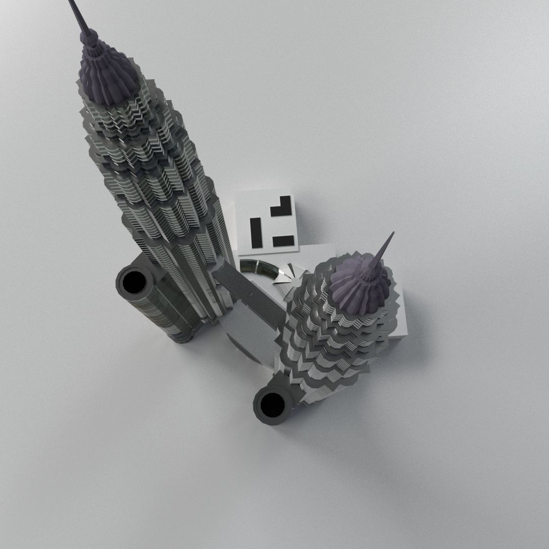 Petronas Twin Tower 3D model_1