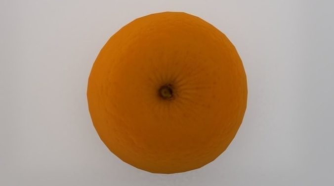 Orange  Low-poly 3D model 4