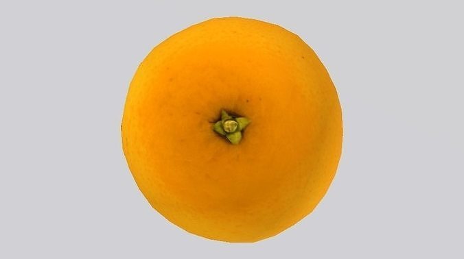 Orange  Low-poly 3D model 7