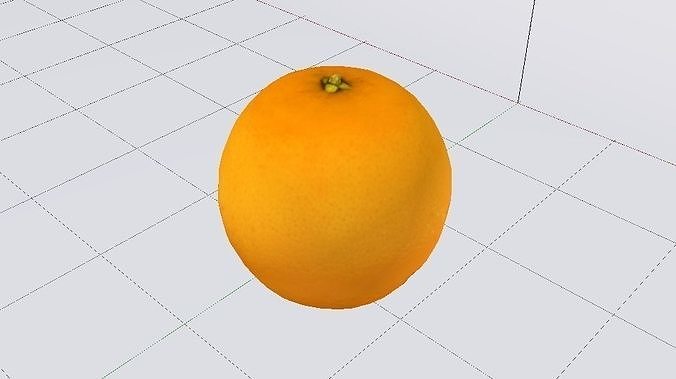 Orange  Low-poly 3D model 5