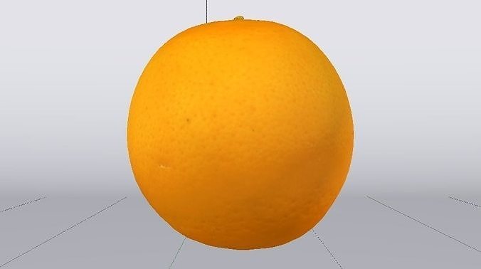 Orange  Low-poly 3D model 6