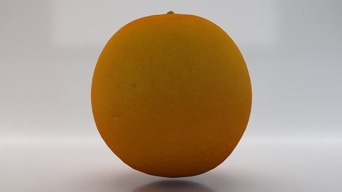 Orange  Low-poly 3D model 2