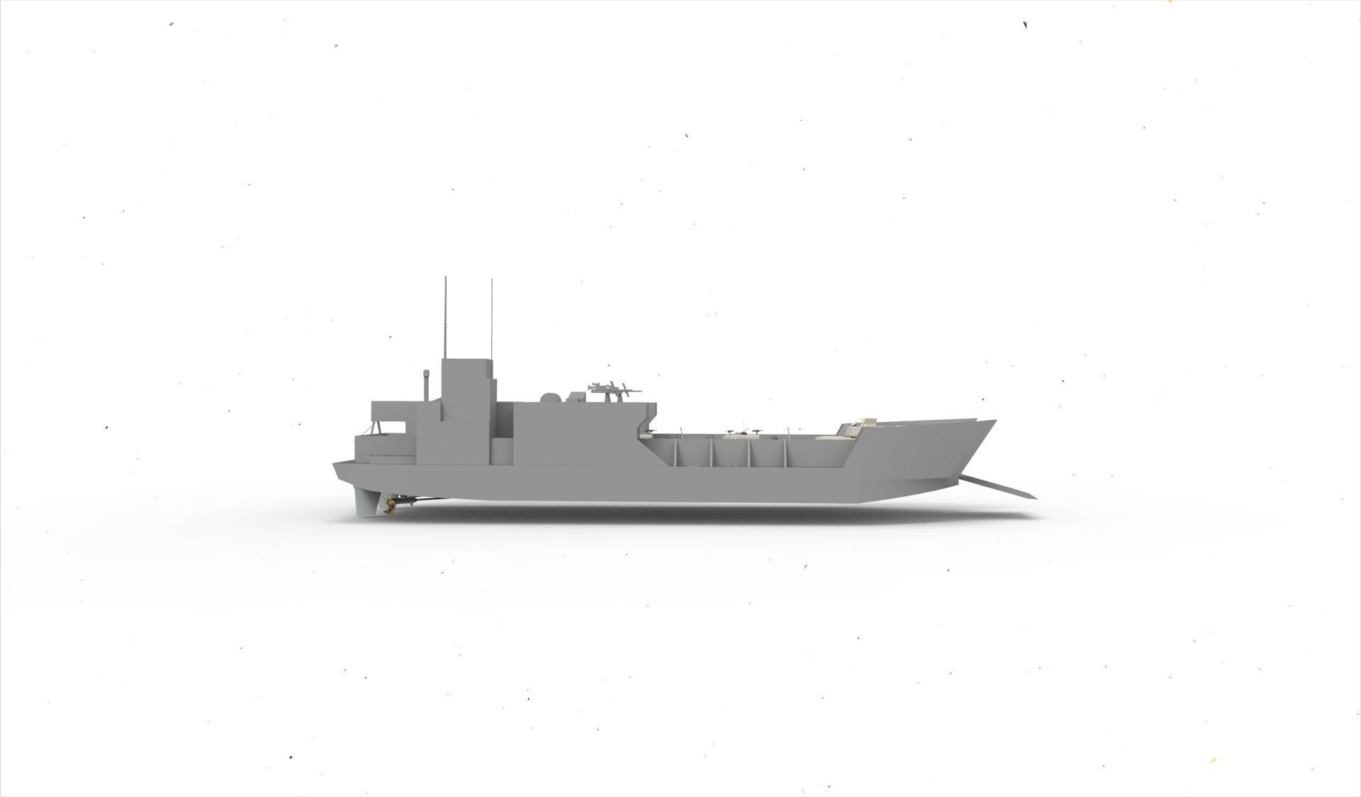 Landing Ship tank 3D model_3