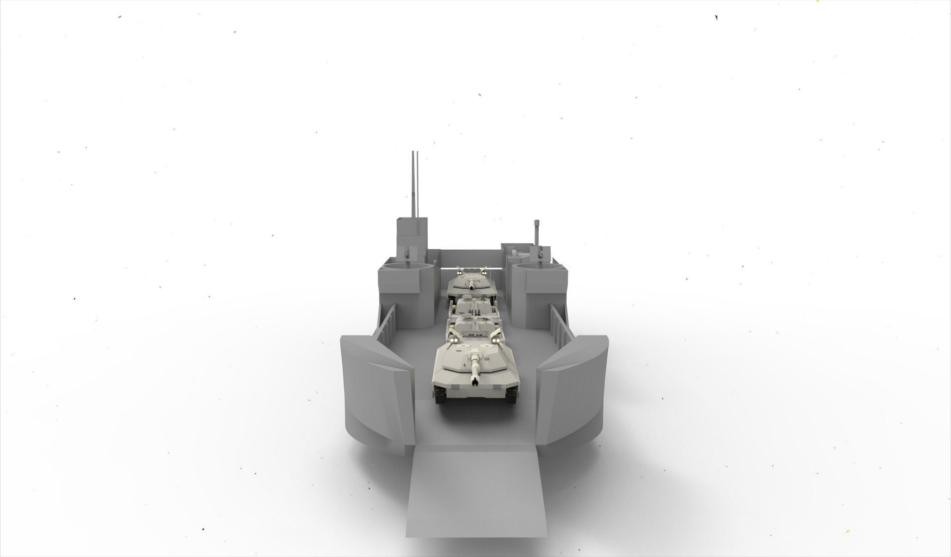 Landing Ship tank 3D model_1