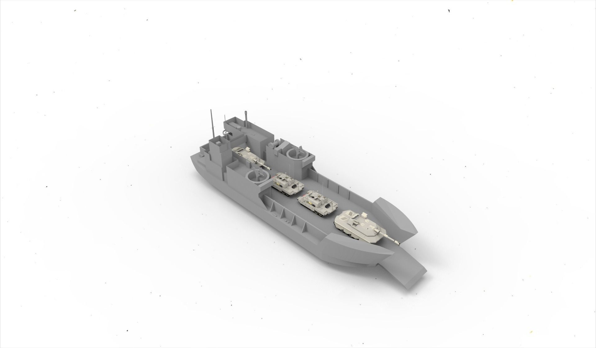 Landing Ship tank 3D model_6