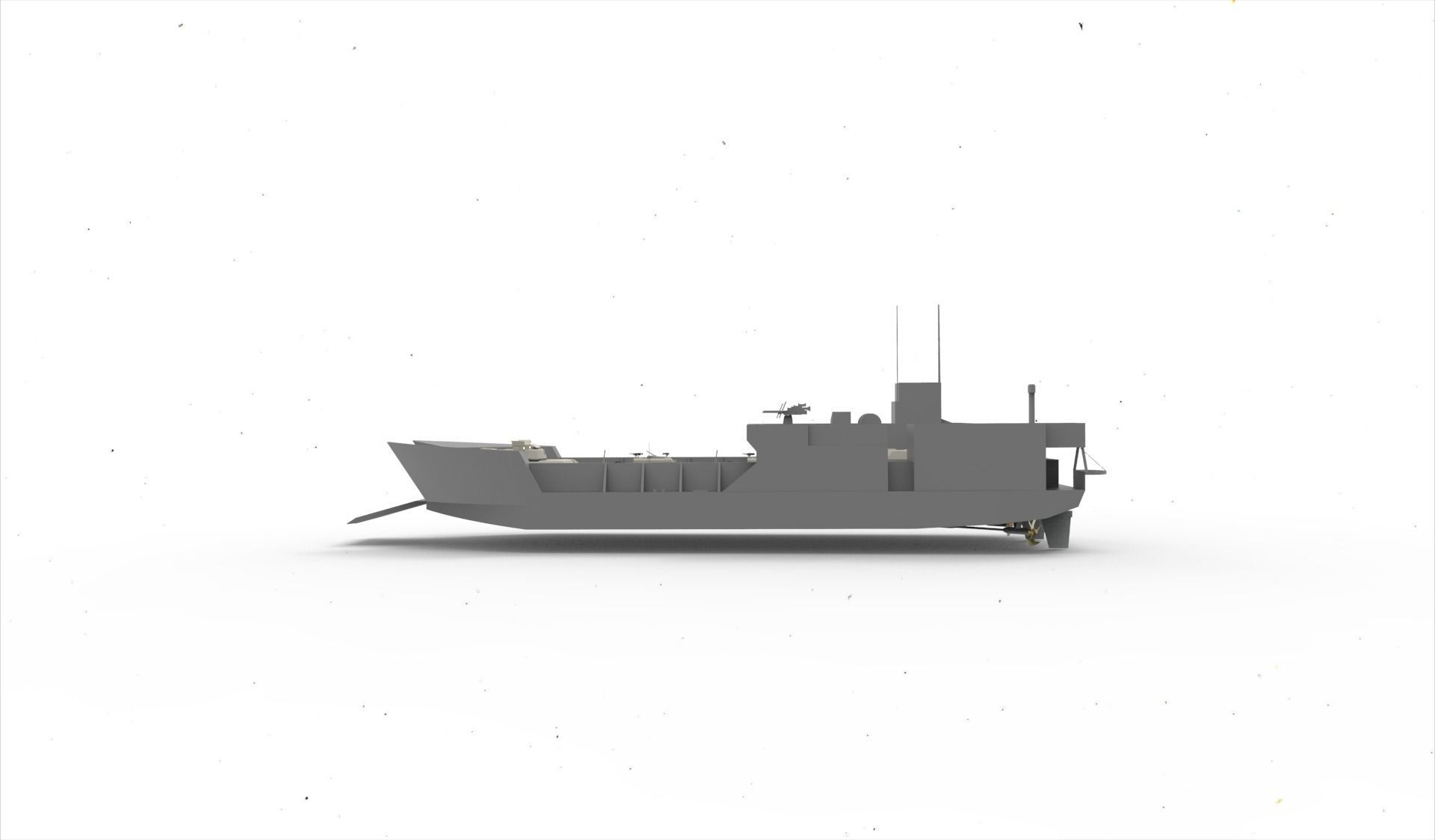 Landing Ship tank 3D model_4