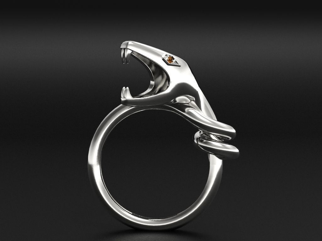 Gold ring snake printable model animal jewelry 3dm stl files 3D print model_13