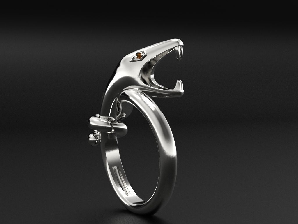 Gold ring snake printable model animal jewelry 3dm stl files 3D print model_12