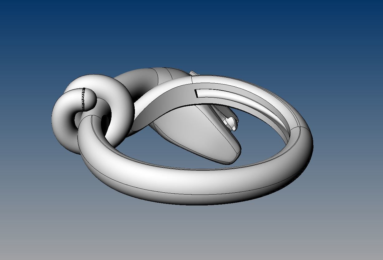 Gold ring snake printable model animal jewelry 3dm stl files 3D print model_15