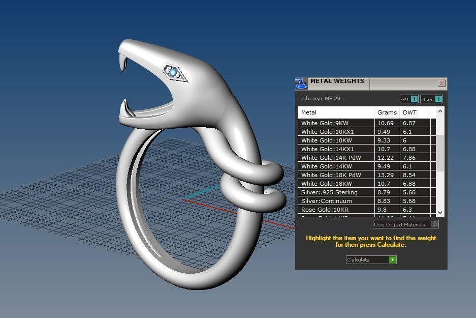 Gold ring snake printable model animal jewelry 3dm stl files 3D print model_3