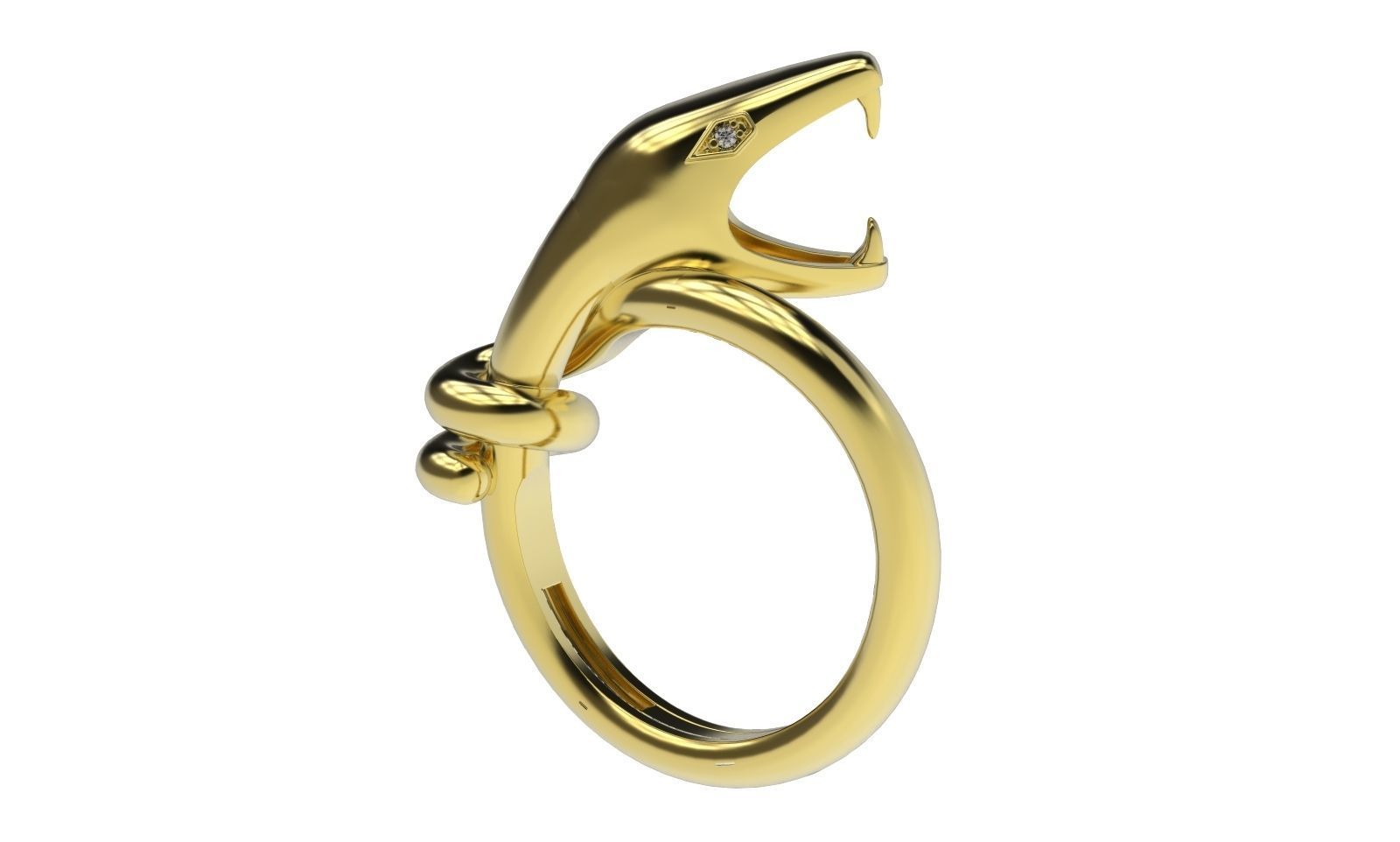 Gold ring snake printable model animal jewelry 3dm stl files 3D print model_1