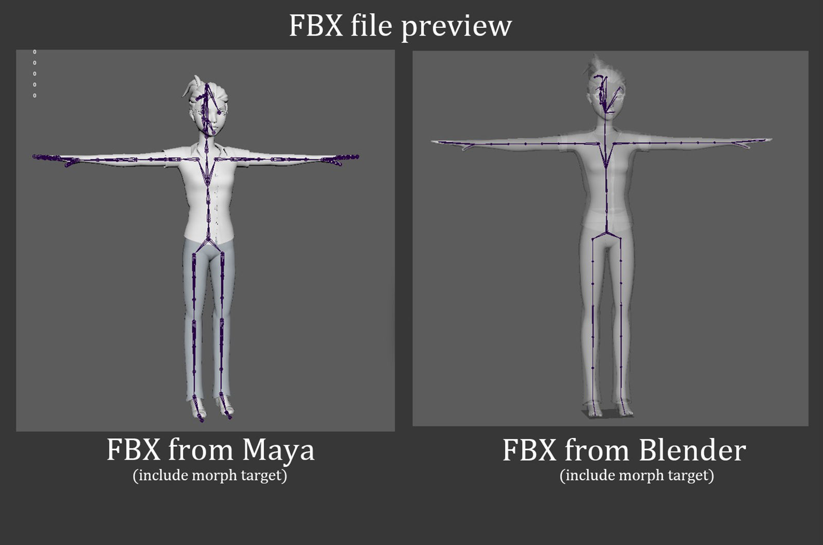 Violet cartoon girl V4  Low-poly 3D model_27