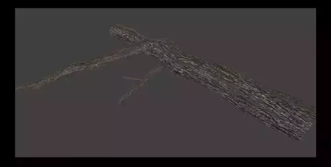 low poly tree branch Free 3D model