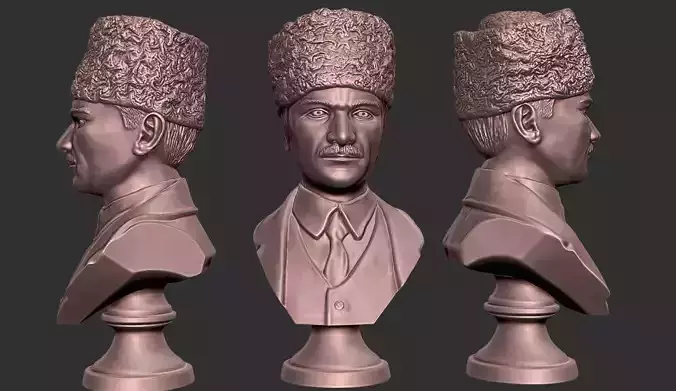 Gazi Mustafa Kemal Ataturk Statue 3D print model