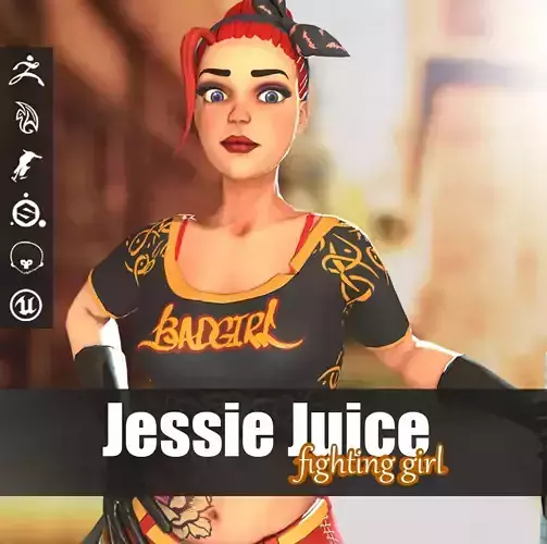 Woman Girl Character  stylized