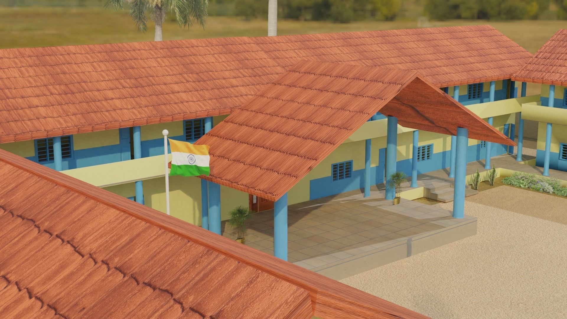 government school model Free 3D model_8