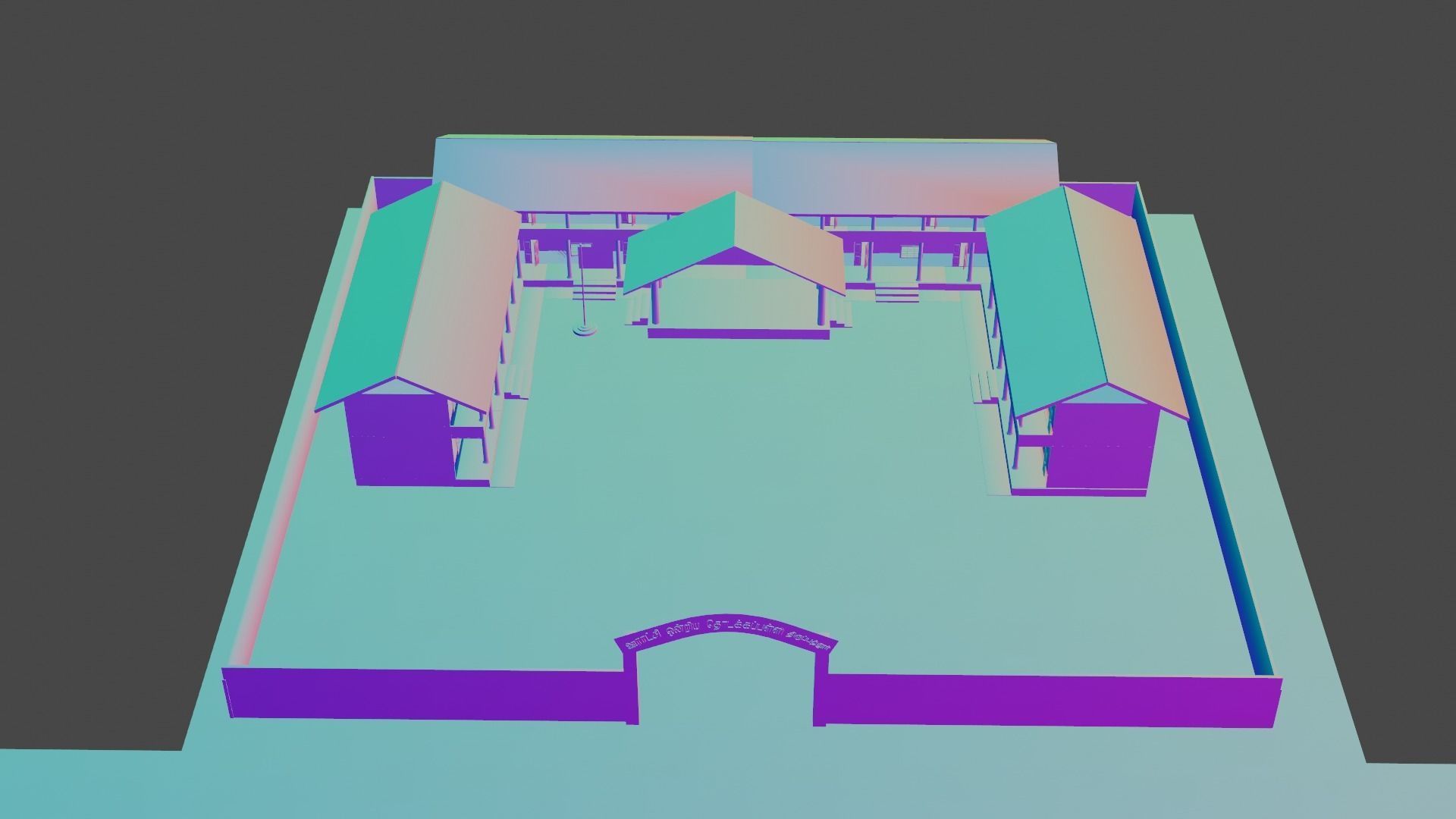 government school model Free 3D model_11