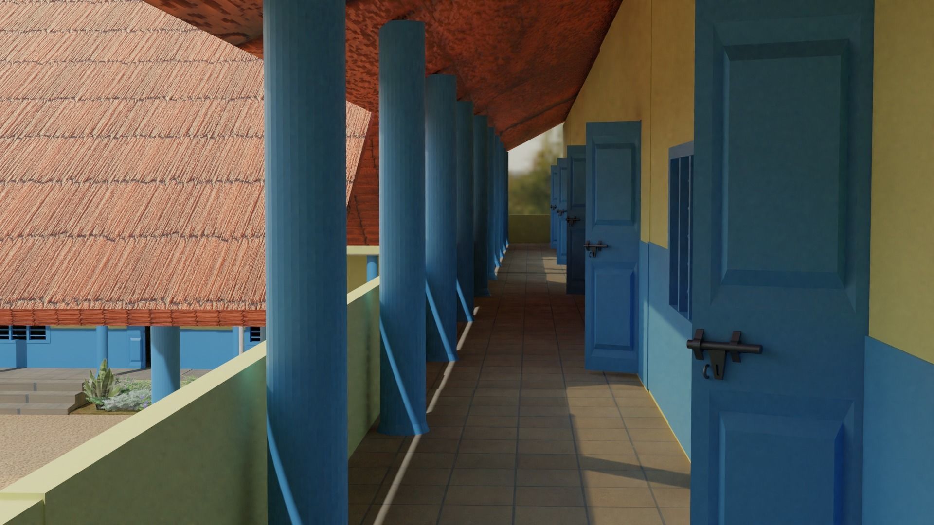 government school model Free 3D model_2