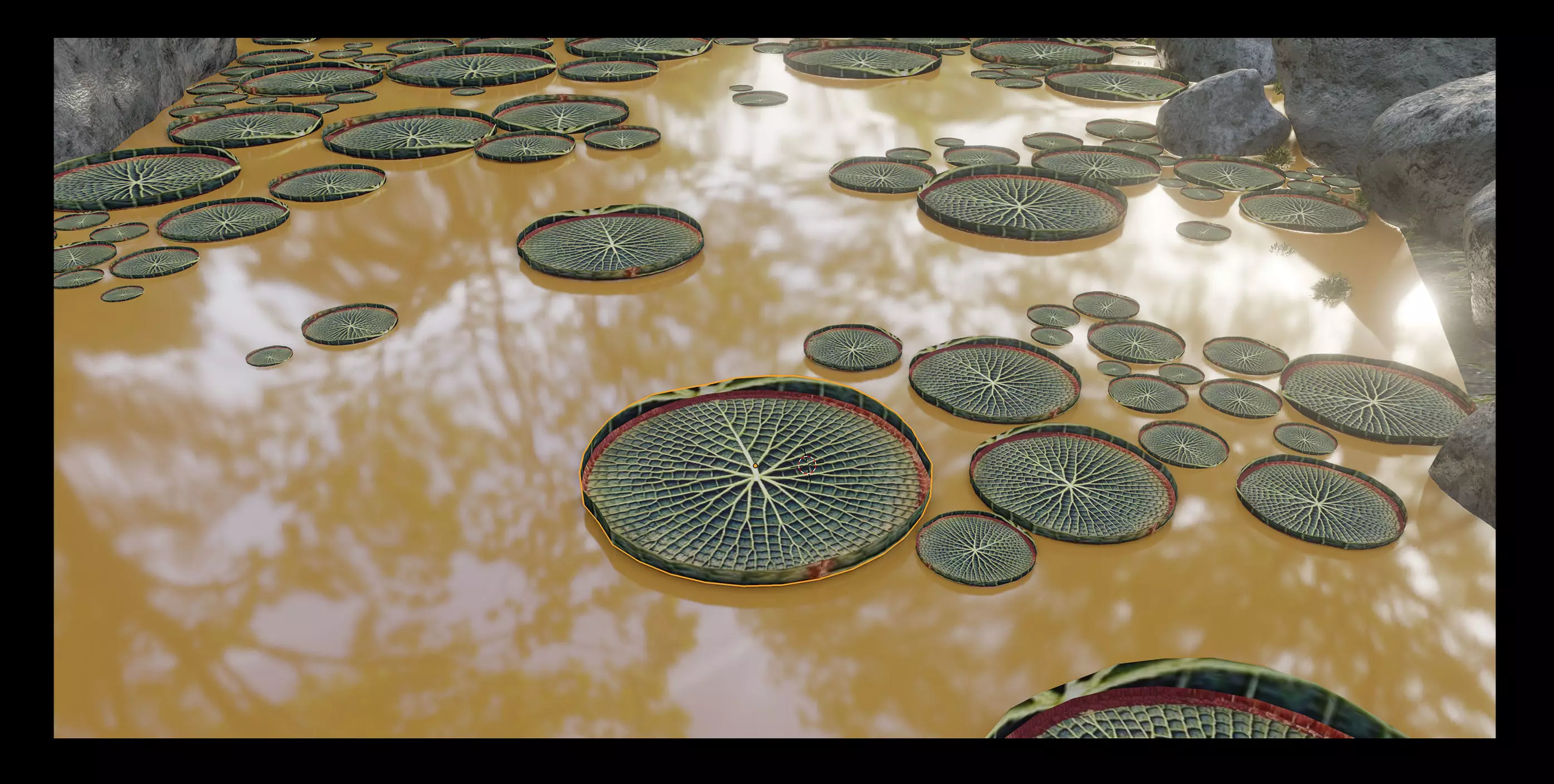 low poly lily pad Free low-poly 3D model