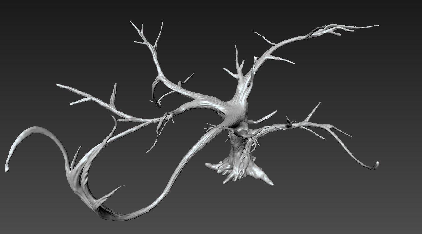 Winter Tree Free 3D model_16