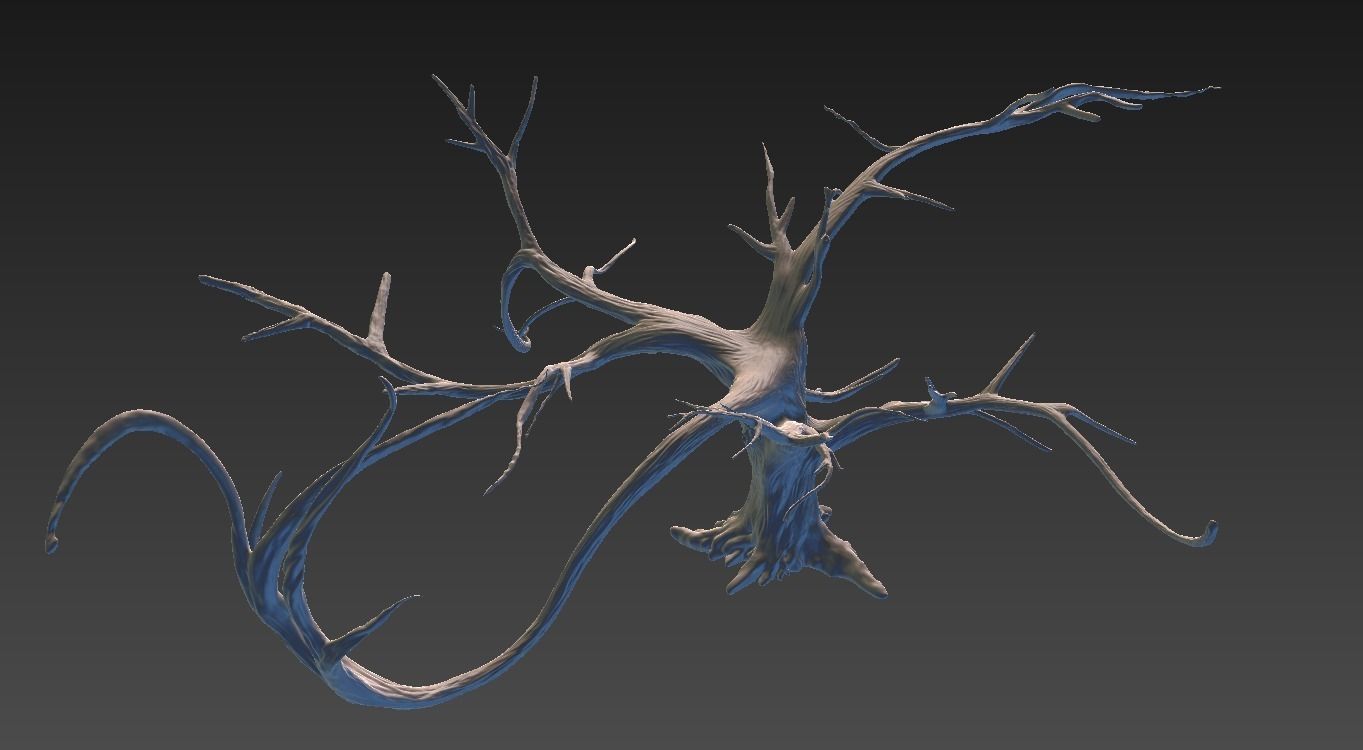 Winter Tree Free 3D model_3