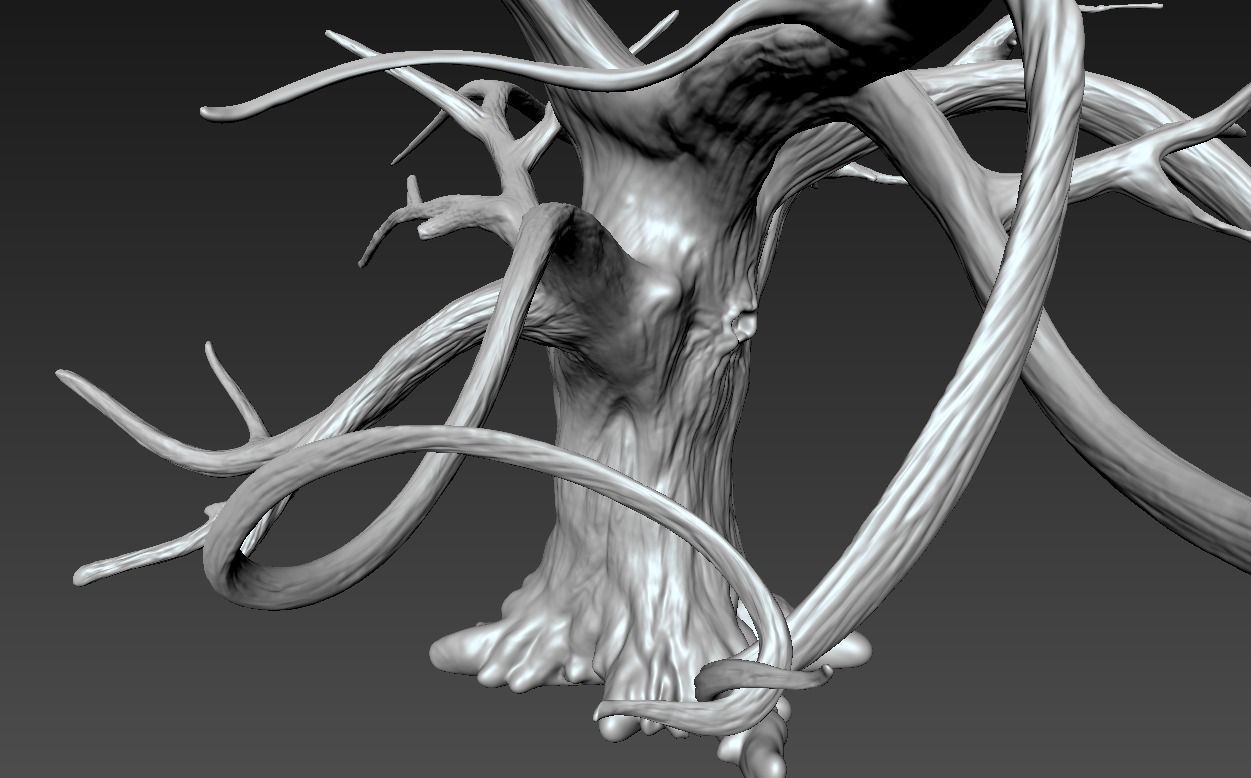 Winter Tree Free 3D model_12