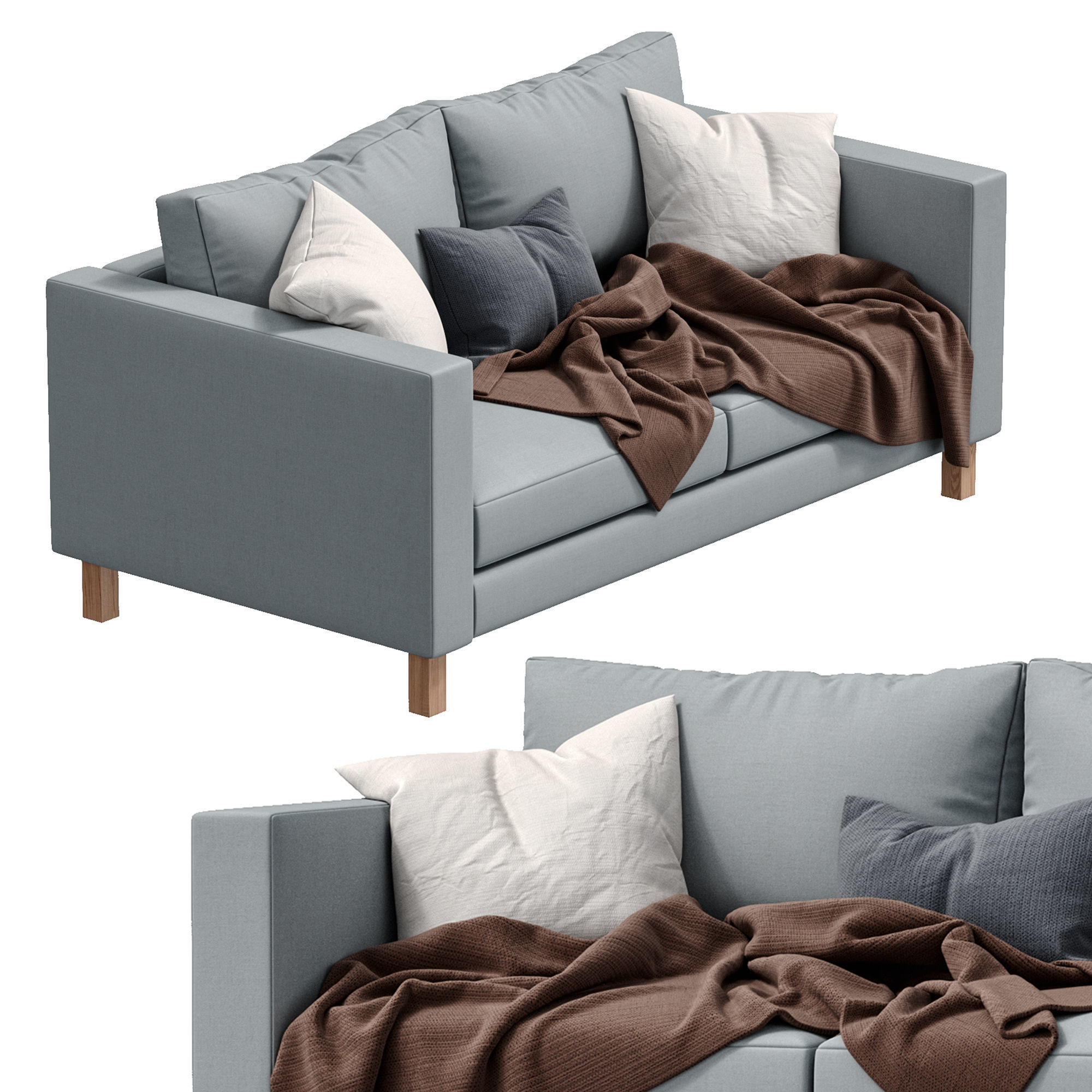 Sofa Karlstad By Ikea 3D model_1