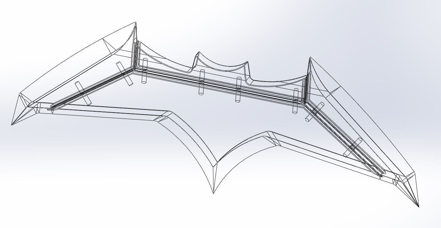 Batarang from the movie Batman v Superman Dawn of Justice 2016 3D print model_20