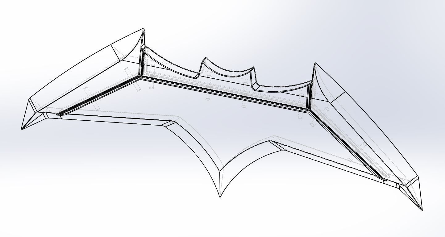 Batarang from the movie Batman v Superman Dawn of Justice 2016 3D print model_19