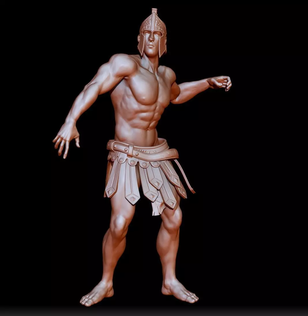 Titan spartan man 3D model_0