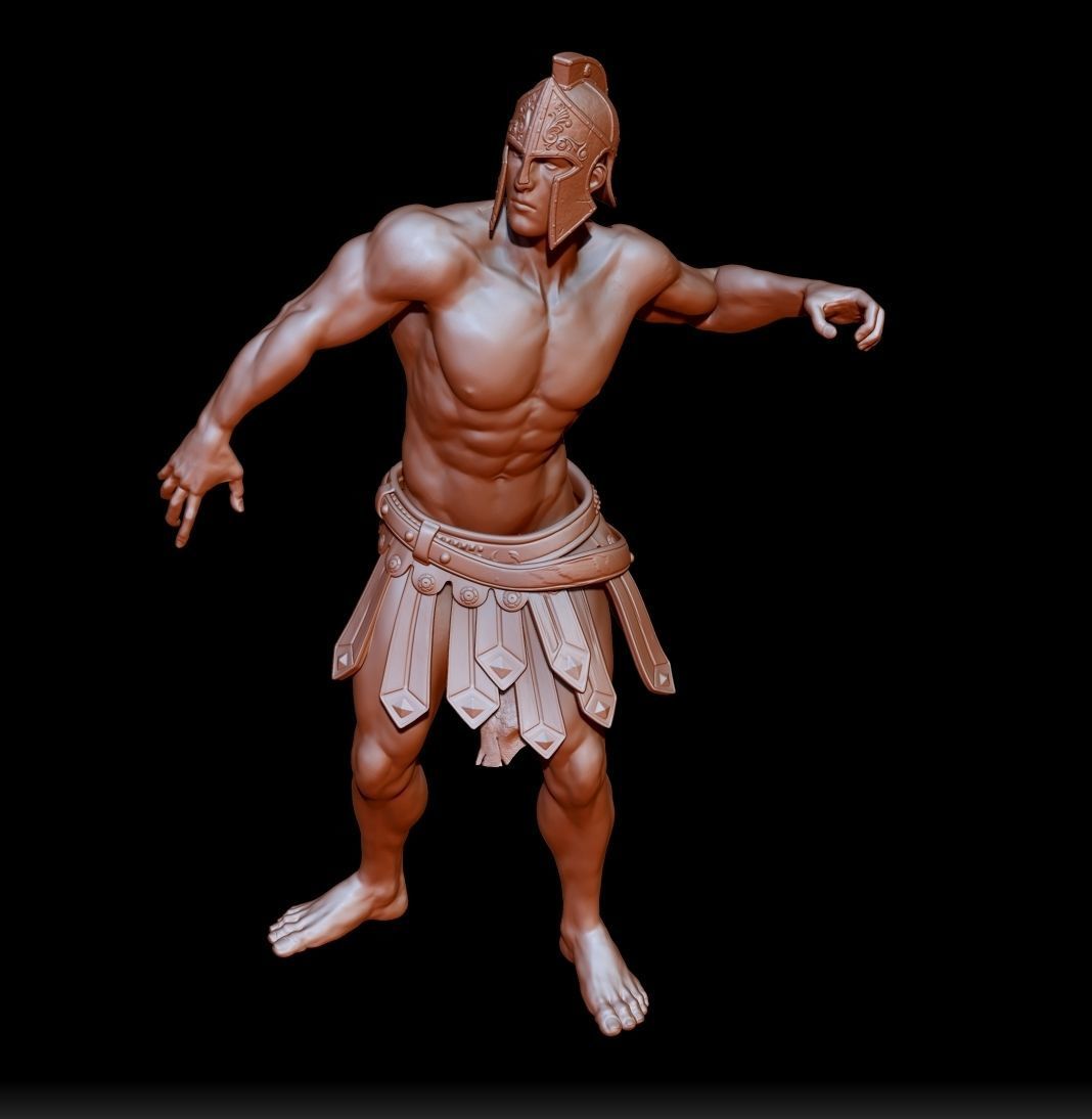 Titan spartan man 3D model_4