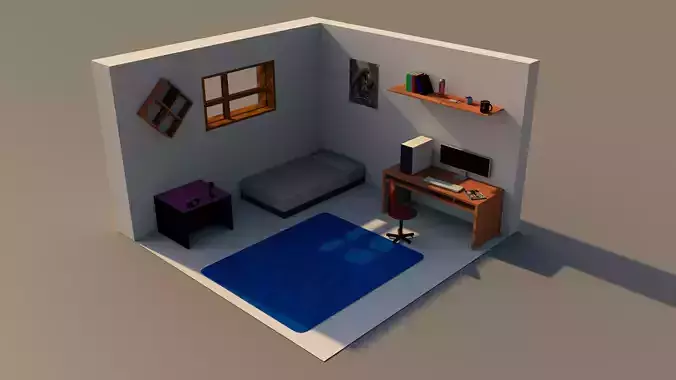 house room with desk and chair