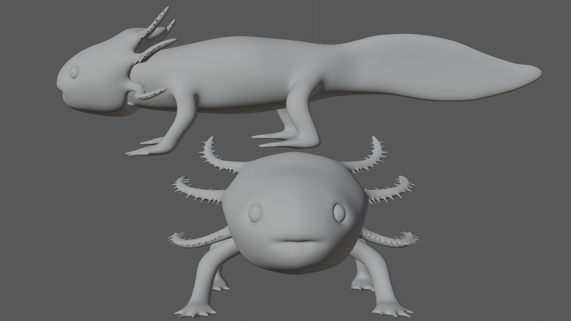 Axolotl arachnid Low-poly 3D model_6