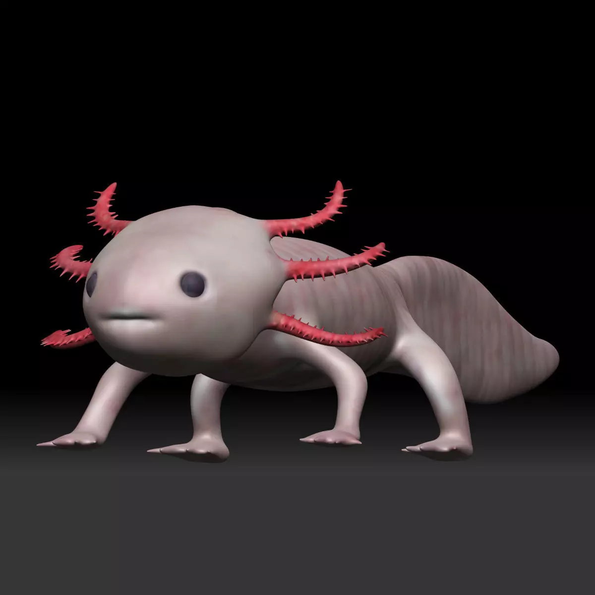 Axolotl arachnid Low-poly 3D model_0