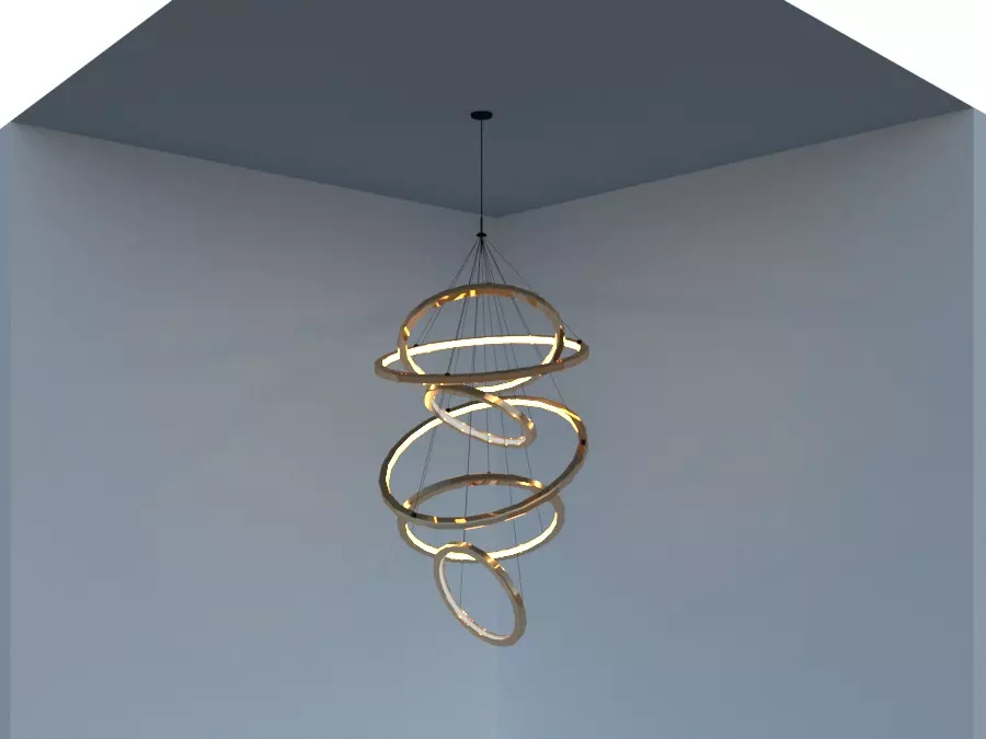 lampara colgante 3D model_0