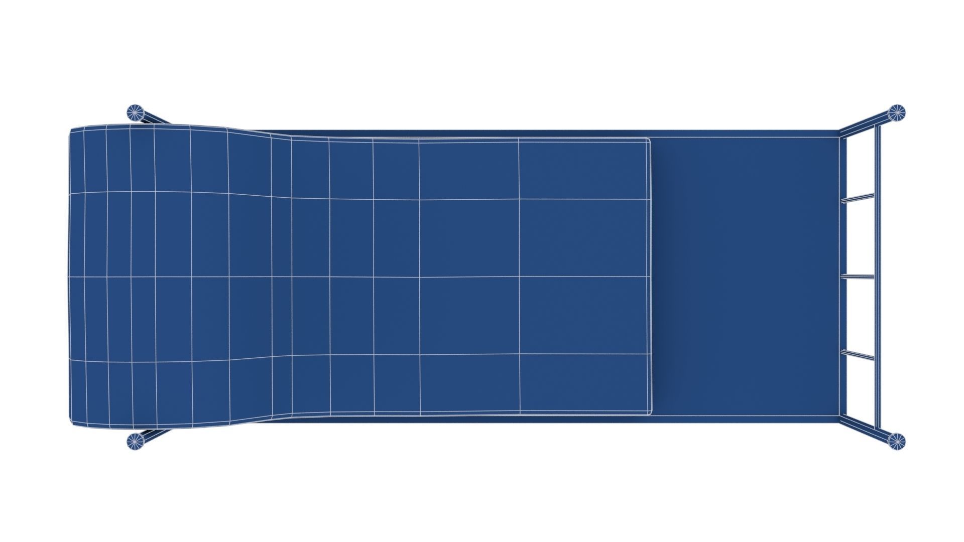 Old Dirty Single Bed 2 Low-poly 3D model_24