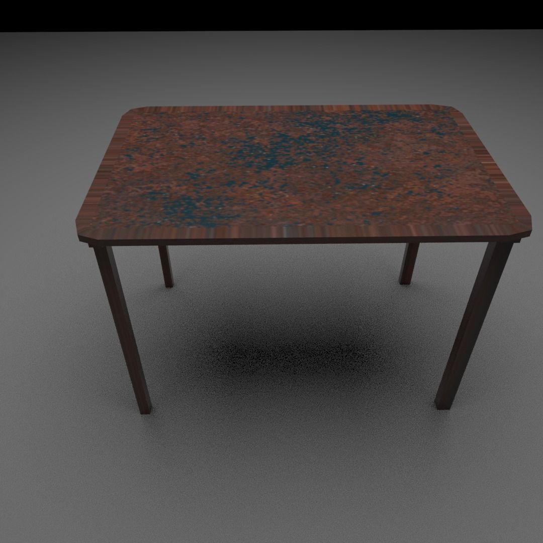Rusted metal table soviet union free VR / AR / lowpoly 3D model CGTrader